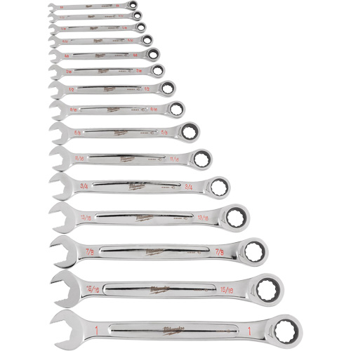 Ratcheting Wrench Set, Combination, 15 Pieces, Imperial Nuna Depot Inc.
