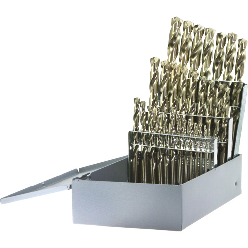 DRILLCO Heavy-Duty Jobber Length Drill Bit Set, 29 Pieces, Cobalt Nuna Depot Inc.