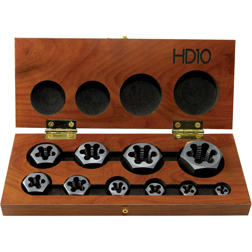 Drillco&reg; Hex Threading Die Set, 10 Pieces Nuna Depot Inc.