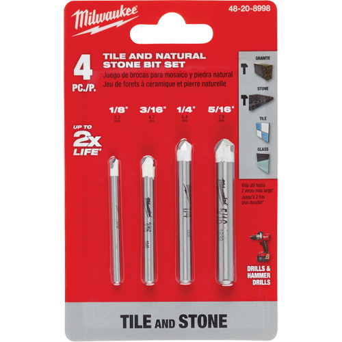 Natural Stone Bit Set, 4 Pieces, Carbide Nuna Depot Inc.