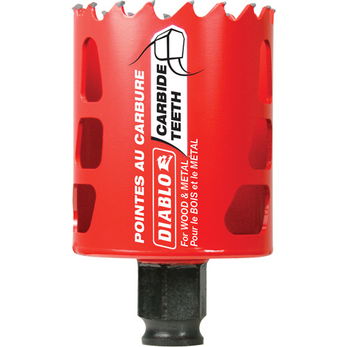 Wood & Metal Hole Saw, 2", 2-3/8" Depth of Cut, Carbide Nuna Depot Inc.