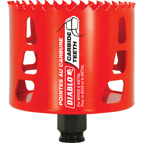 Wood & Metal Hole Saw, 3-1/4", 2-3/8" Depth of Cut, Carbide Nuna Depot Inc.