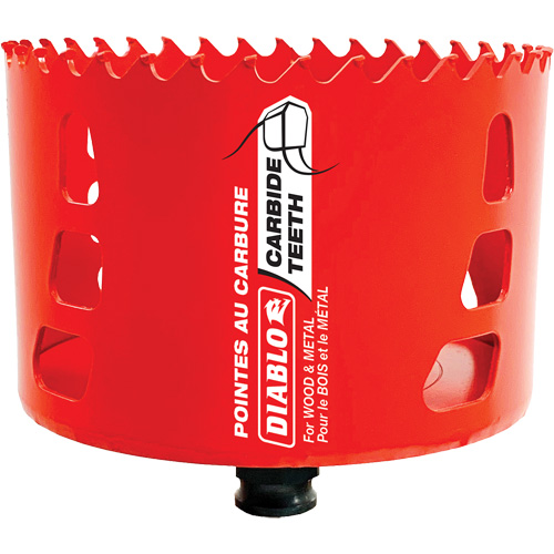 Wood & Metal Hole Saw, 4", 2-3/8" Depth of Cut, Carbide Nuna Depot Inc.