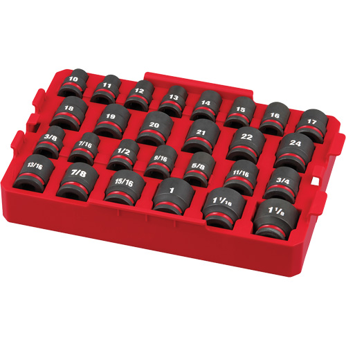 Jeu de douilles profondes 3/8" Shockwave Impact Duty Packout, 27 Mcx, Chocs, Prise de 1/2" Nuna Depot Inc.