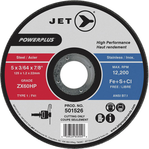 ZX46HP PowerPlus Cut-Off Wheel, 7" x 1/16", 7/8" Arbor, Type 1, 8500 RPM Nuna Depot Inc.