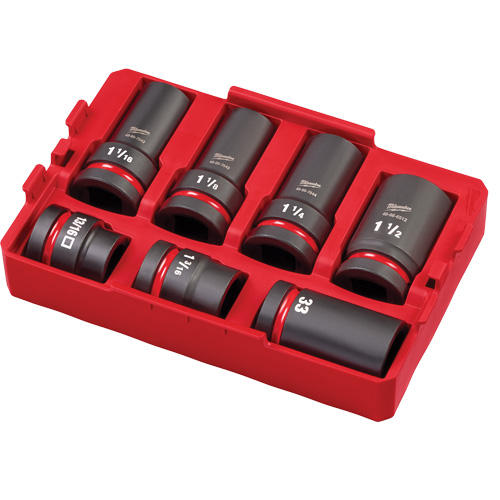 Packout Shockwave Impact Duty Metric & SAE Wheel Service Socket Set, 7 Pieces, 1" Drive Size Nuna Depot Inc.