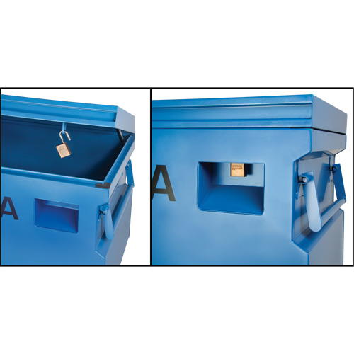 Coffre &agrave; outils de chantier, 48" x 24" x 27-3/5", Acier, Bleu Nuna Depot Inc.