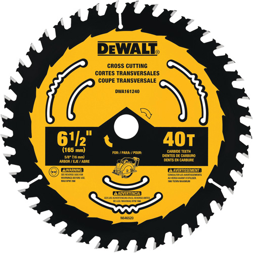 Circular Saw Blade, 6-1/2", 24 Teeth, Wood Use Nuna Depot Inc.