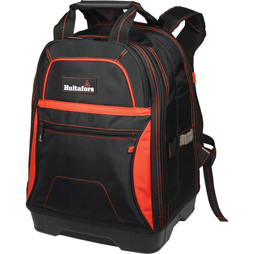 Molded Base Bottom Tool Backpack, Black/Red, Ballistic/Polyester Nuna Depot Inc.