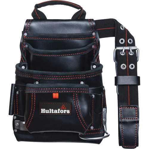 Carpenter's Nail & Tool Bag, Leather, 11 Pockets, Black Nuna Depot Inc.