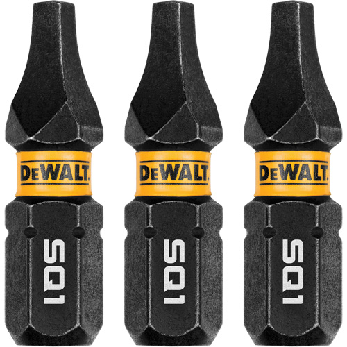 3-Piece FLEXTORQ&reg; Impact Screwdriving Bits, Square, #1, 1/4" Drive Nuna Depot Inc.
