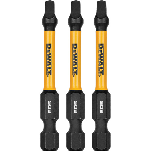 3-Piece FLEXTORQ&reg; Impact Screwdriving Bits, Square, #3, 1/4" Drive Nuna Depot Inc.