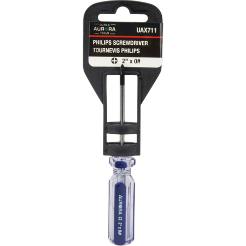 Blue Transparent Striped Philips Screwdriver, #0, Plastic Handle Nuna Depot Inc.
