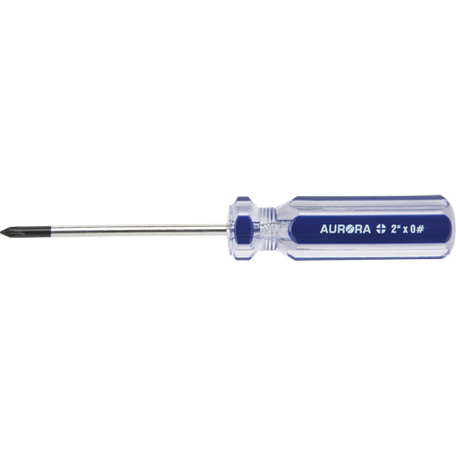 Blue Transparent Striped Philips Screwdriver, #0, Plastic Handle Nuna Depot Inc.