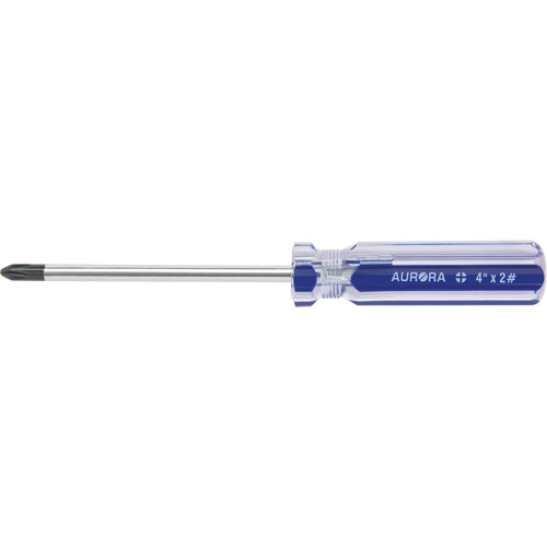 Blue Transparent Striped Philips Screwdriver, #2, Plastic Handle Nuna Depot Inc.