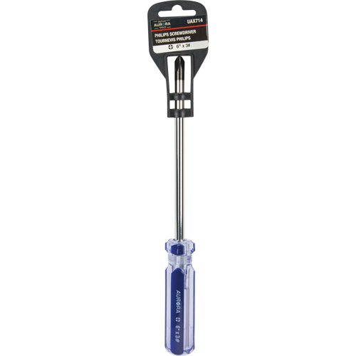 Tournevis Philips bleu transparent avec bandes, #3, Prise Plastique Nuna Depot Inc.