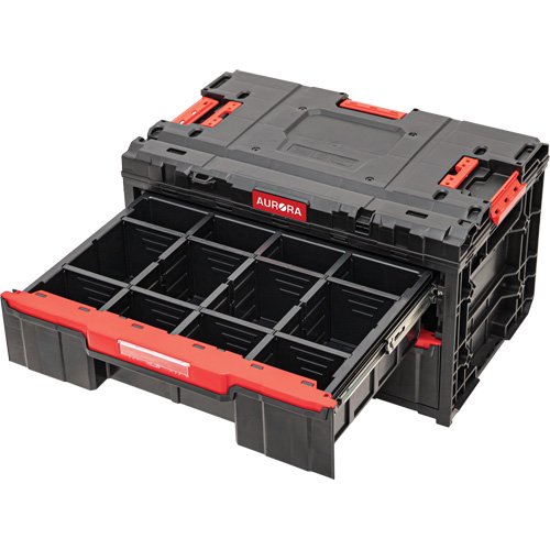 Arx&reg; 2-Drawer Toolbox, 23-1/10" x 15" x 13-2/5", Black Nuna Depot Inc.