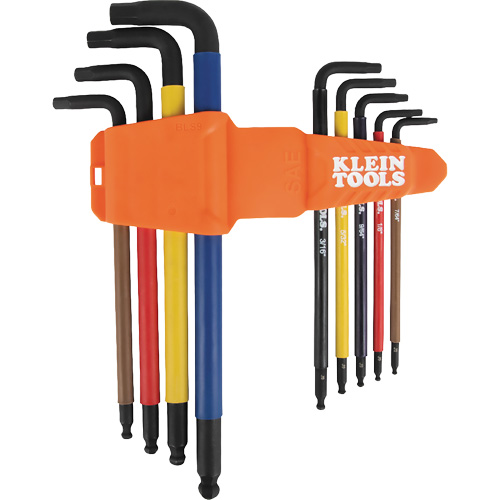 Jeu de cl&eacute; hex de style L extra longues et chromocod&eacute;es avec support, 9 mcx, Imp&eacute;rial Nuna Depot Inc.