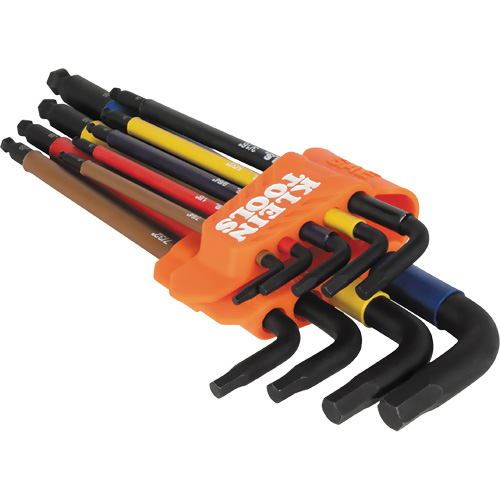 Jeu de cl&eacute; hex de style L extra longues et chromocod&eacute;es avec support, 9 mcx, Imp&eacute;rial Nuna Depot Inc.