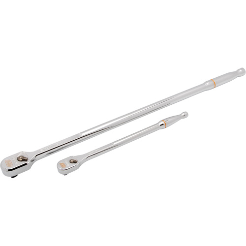 Ensemble de rochet &agrave; t&ecirc;te en goutte enti&egrave;rement polie et manche flexible extra long avec prises  1/4" & 3/8" 120XP Nuna Depot Inc.