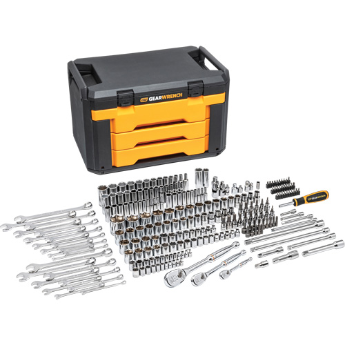 Jeu d'outils pour m&eacute;canicien &agrave; 6 pans dans boîte de rangement &agrave; trois tiroirs Nuna Depot Inc.
