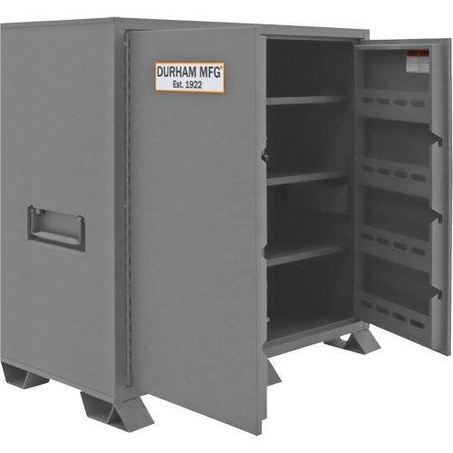 Jobsite Storage Cabinet, Steel, 59 Cubic Feet, Grey Nuna Depot Inc.