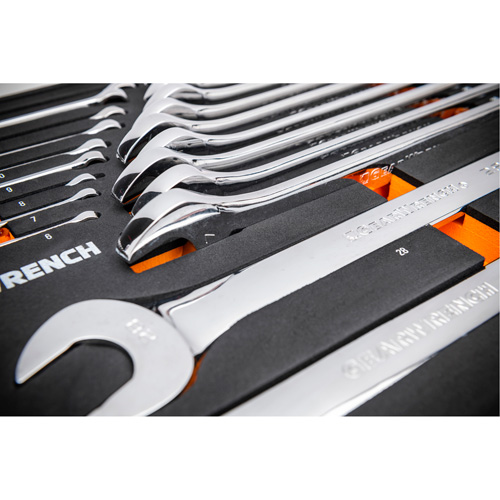 12-Point Long Pattern Combination Metric Wrench Set in Foam Storage Tray, Open-Ended, 24 Pieces, Metric Nuna Depot Inc.