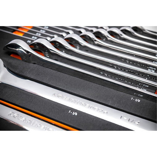 12-Point Long Pattern Combination SAE Wrench Set in Foam Storage Tray, Open-Ended, 19 Pieces, Imperial Nuna Depot Inc.