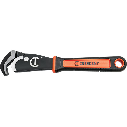 Self-Adjusting Dual Material Pipe Wrench, 1-1/2" Jaw Capacity, 12" Long, Black Oxide Finish, Cushion Handle Nuna Depot Inc.