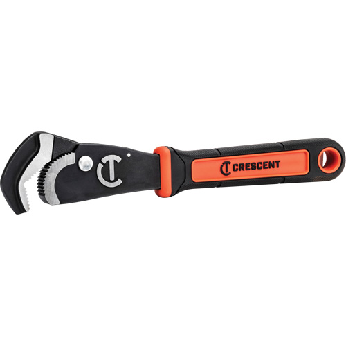Self-Adjusting Dual Material Pipe Wrench, 1-1/2" Jaw Capacity, 12" Long, Black Oxide Finish, Cushion Handle Nuna Depot Inc.