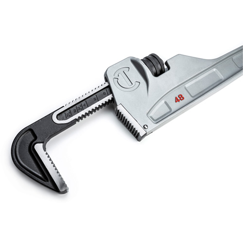 Cl&eacute; &agrave; tuyaux, Cap des m&acirc;choires 6", Longueur 48", Fini Rev&ecirc;tement en poudre, Prise Non-ergonomique Nuna Depot Inc.
