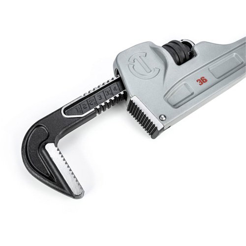 Cl&eacute; &agrave; tuyaux, Cap des m&acirc;choires 5", Longueur 36", Fini Rev&ecirc;tement en poudre, Prise Non-ergonomique Nuna Depot Inc.