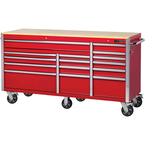 PRC7215 Armoire roulante de s&eacute;rie Pro, 15 tiroirs, 72" la x 24" p x Rouge Nuna Depot Inc.