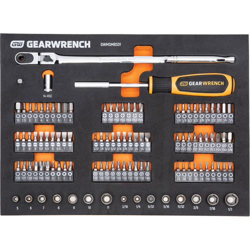 Jeu d'outils de m&eacute;canicien dans des plateaux modulaires en mousse avec conteneur de rangement, 194 morceaux Nuna Depot Inc.
