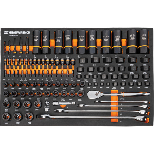 Mechanics Tool Set in Modular Foam Trays with Storage Unit, 247 Pieces Nuna Depot Inc.