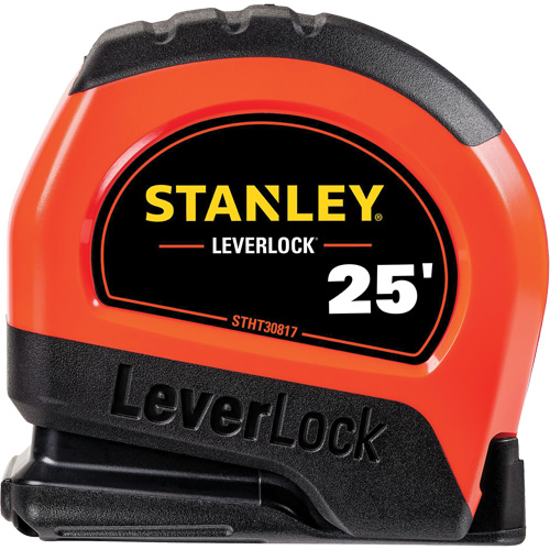 Ruban &agrave; mesurer haute visibilit&eacute; LEVERLOCK, 25', Marques de goujon Imp&eacute;rial Nuna Depot Inc.