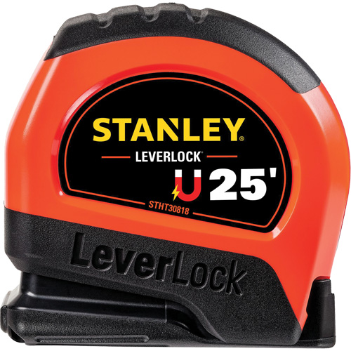 High-Visibility Magnetic LEVERLOCK&reg; Tape Measure, 25', Imperial Graduations Nuna Depot Inc.