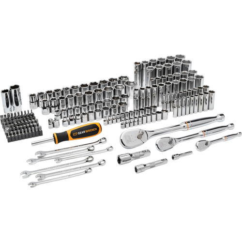 1/4", 3/8”, & 1/2" Drive 90T SAE/MM Mechanics Hand Tool Set Nuna Depot Inc.
