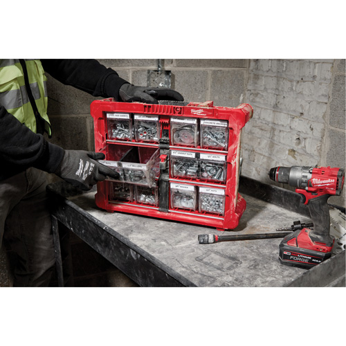 Organisateur PACKOUT &agrave; bac inclinable, 15-1/5" x 19-7/10" x 6-7/10", Noir/Rouge Nuna Depot Inc.