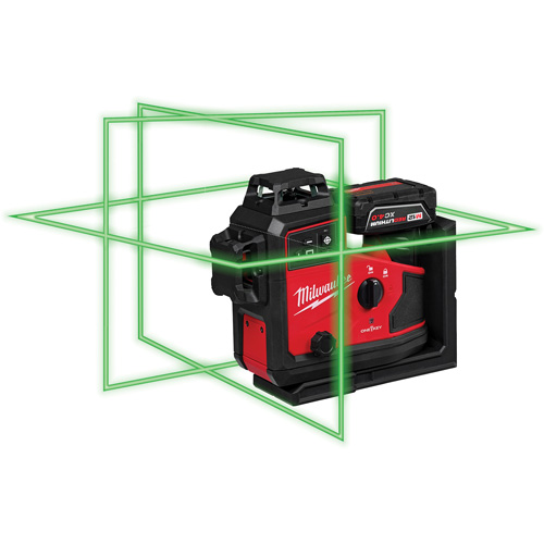 Laser vert &agrave; 3 plans sur 360° M12 avec r&eacute;cepteur et alignement automatique Nuna Depot Inc.