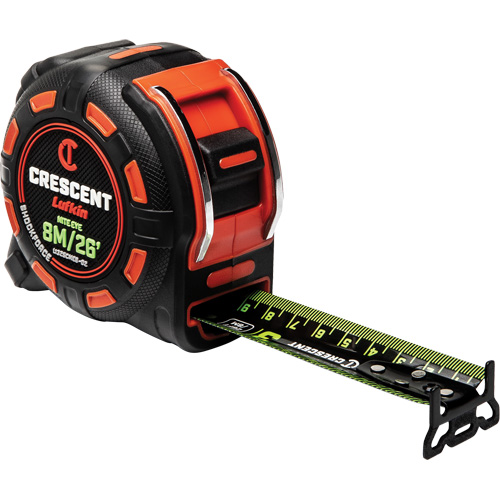 Shockforce NITE EYE Tape Measure, 1-1/4" x 25'/8 m, Metric/SAE Graduations Nuna Depot Inc.
