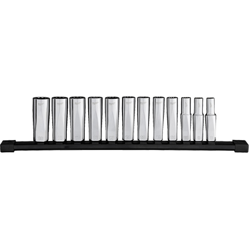 12-Point Deep Well Metric Socket Set, 12 Pcs, 3/8" Drive Size, Deep Nuna Depot Inc.