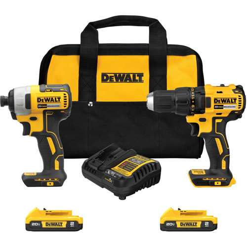 Drill & Impact Driver Combo Kit, Lithium-Ion, 20 V Nuna Depot Inc.