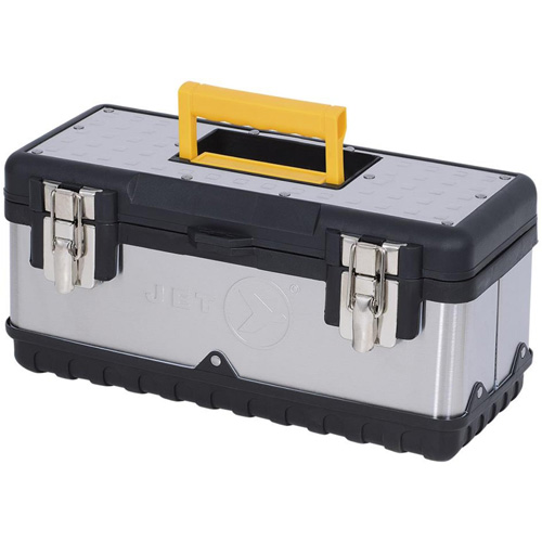 JPSTB-15 Stainless Steel Hand Tool Box, 6-1/4" D x 15" W x 7" H, Black/Silver Nuna Depot Inc.