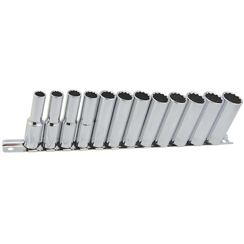 SS3812DM-12 12-Point Metric Socket Set, 12 Pcs, 3/8" Drive Size, Deep Nuna Depot Inc.