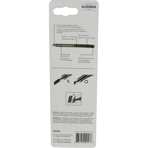 Couteau d'usage g&eacute;n&eacute;ral de 9 mm READYEDGE, Acier inoxydable, Prise en Plastique Nuna Depot Inc.