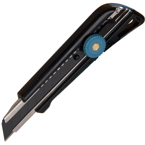 Couteau professionnel de 18 mm avec verrouillage &agrave; cliquet, Acier inoxydable, Robuste, Prise en Plastique Nuna Depot Inc.