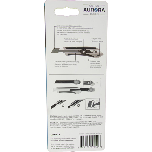 READYEDGE 18mm Professional Knife, Stainless Steel, Heavy-Duty, Rubber Handle Nuna Depot Inc.