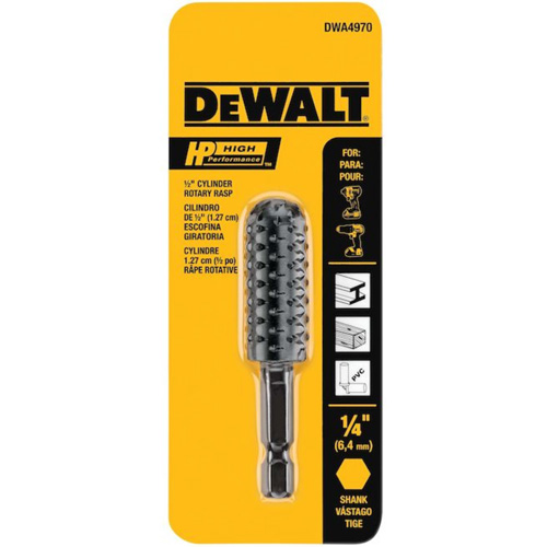 R&acirc;pe rotative cylindrique haute performance 1/2" avec tige hexagonale 1/4" Nuna Depot Inc.