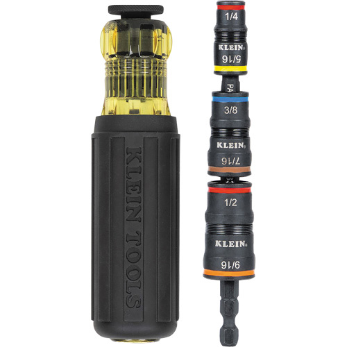 7-in-1 Impact Flip Socket Set with Handle, 1/2"/5/16"/1/4"/7/16"/9/16"/3/8' Drive, 7 Pcs Nuna Depot Inc.